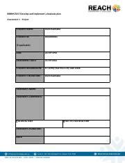 Edit Bsbmgt As Project Docx Bsbmgt Develop And Implement A