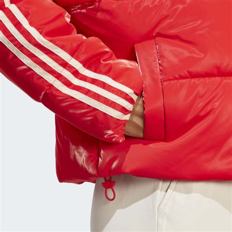 Adidas Ski Chic Puffer Jacket Red Womens Lifestyle Adidas Us