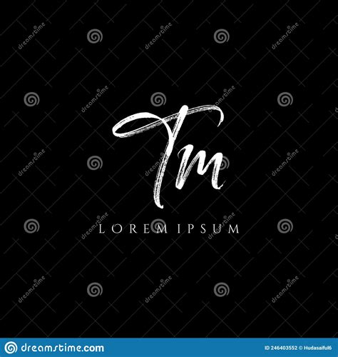 Lettre Tm Simple Monogramme Logo Illustration De Vecteur