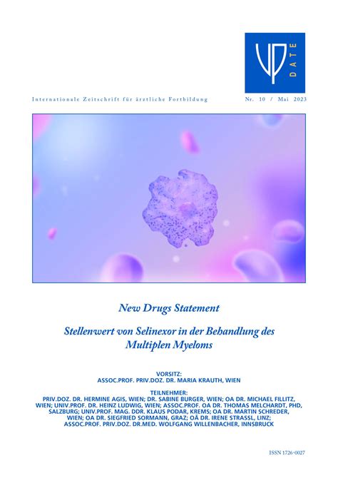 Stellenwert Von Selinexor In Der Behandlung Des Multiplen Myeloms