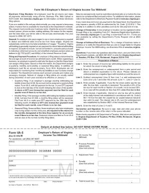 Fillable Online Form Va Employer S Return Of Virginia Income Tax