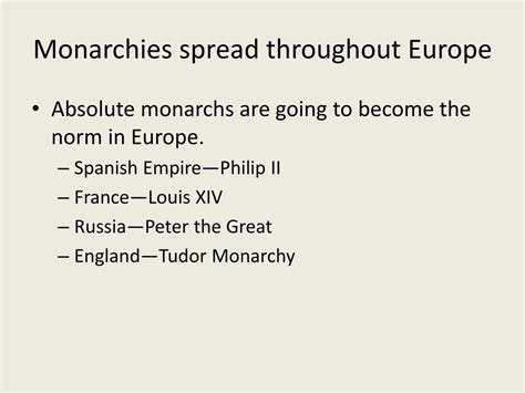 Ppt Absolute Monarchs In Europe Powerpoint Presentation Free Download Id 9433320