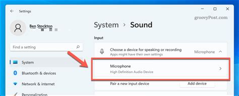 Windows Mic Setup