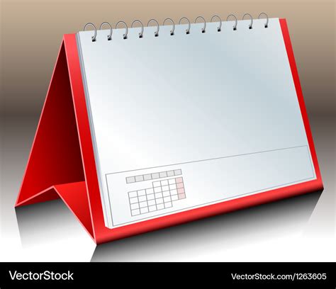 Blank desk calendar Royalty Free Vector Image - VectorStock