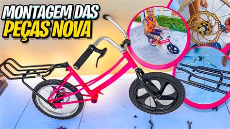 CHEGOU MAIS PEÇAS NOVA PRA BIKE ARO 16 MONTADINHA NOVO PROJETO ARO 16