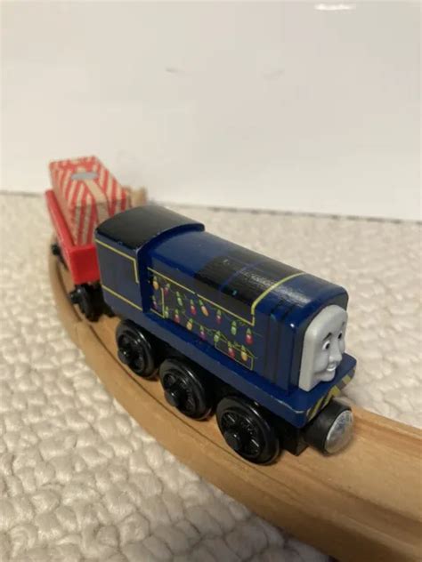 THOMAS AND FRIENDS wooden railway train Sidney with lights and car £95. ...