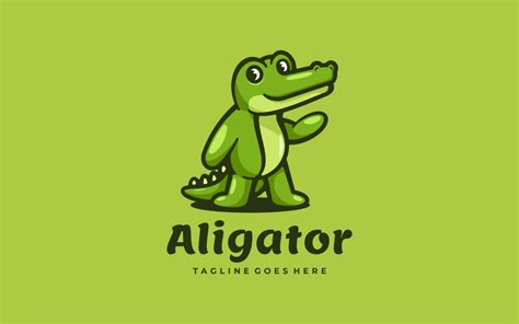 Alligator Mascot Cartoon Logo #192695 - TemplateMonster