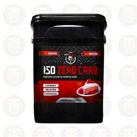 Proteína Iso Zero Carb Pitbull Labs Sabor Fresa Universal Team