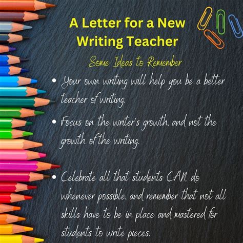 A Letter To A New Writing Teacher Two Writing Teachers