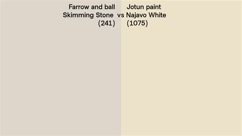 Farrow And Ball Skimming Stone 241 Vs Jotun Paint Najavo White 1075