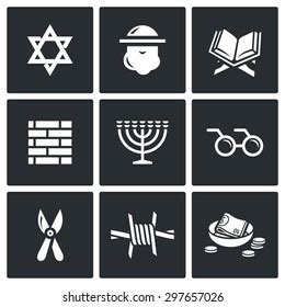 Israel Icons Set Vector Illustration Stock Vector Royalty Free