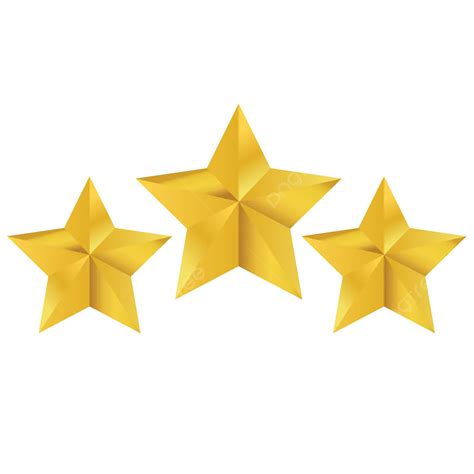 3 Estrellas Vector Png Dibujos Estrella Dorada Estrella Amarillo Png