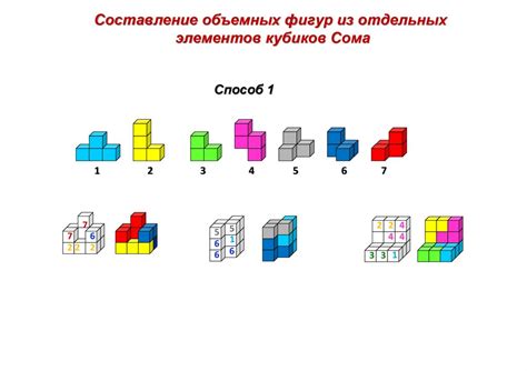 Составление объемных фигур из отдельных элементов кубиков Сома ...