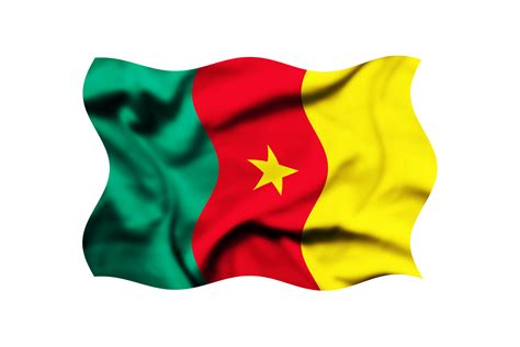 Waving The Flag Of Cameroon Isolated On A Transparent Background