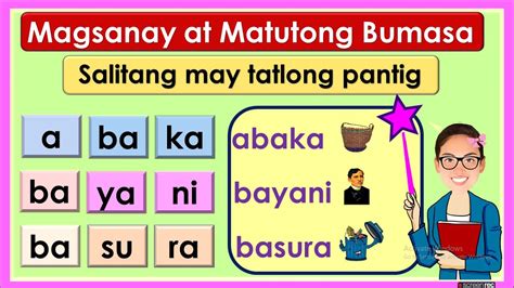 PAGBASA NG MGA SALITANG MAY TATLONG PANTIG 57 OFF