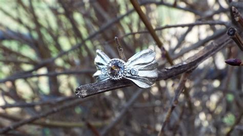 Smoky Quartz Fairy Ring, Fantasy Jewelry, Pixie Ring, Unique Fairy Engagement Ring, Nature ...