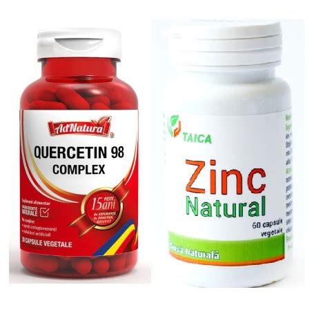 Quercetina 98 Complex 30 Cps Zinc Natural 60 Cps Vegetale