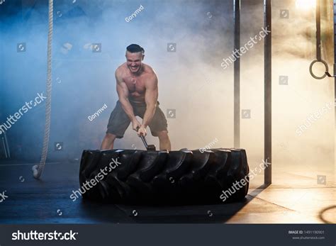 Attractive Sport Man Naked Torso Hitting Stock Photo 1491190901 Shutterstock