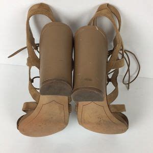 Sam Edelman Shoes Sam Edelman Nude Strappy Lace Up Sandal Heel Poshmark