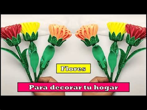 Flores de fomix fáciles de hacer para decorar tu hogar YouTube