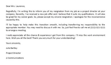 Sincere Resignation Letter And Its Sample