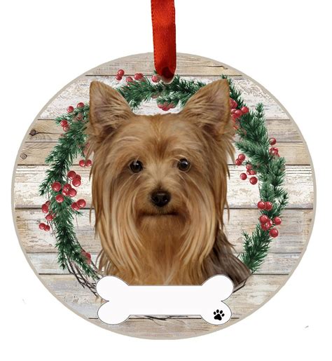 Yorkie Personalized Christmas Ornament Yorkie Dog Christmas Tree