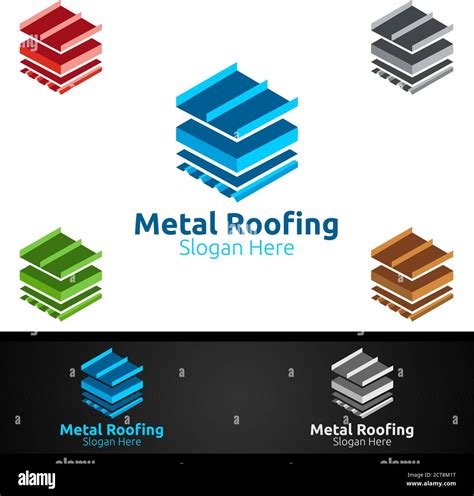 Metal Roofing Logo For Shingles Roof Real Estate Or Handyman