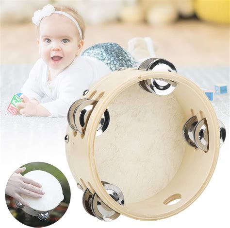 Buy Rustproof Hand Held Tambourine Double Row Jingles Tambourine