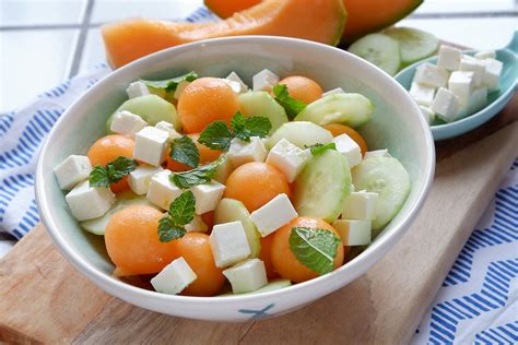 Insalata Di Melone Feta E Cetrioli Chezuppa