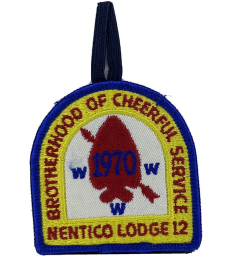 BSA Boy Scout Patch 1970 Nentico Brotherhood Of Cheerful Service Lodge