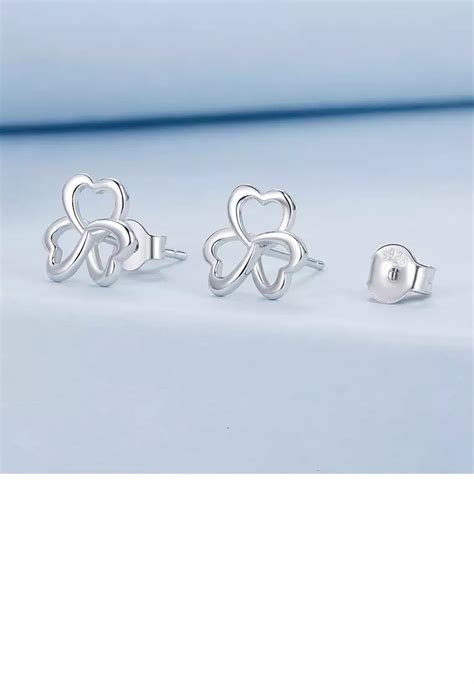 Buy Soeoes Sterling Silver Simple And Fashion Hollow Three Leafed