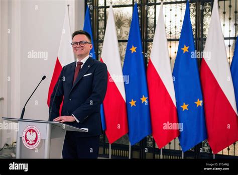 Szymon Holownia Vorsitzender Der Partei Polen 2050 Und Sprecher Des