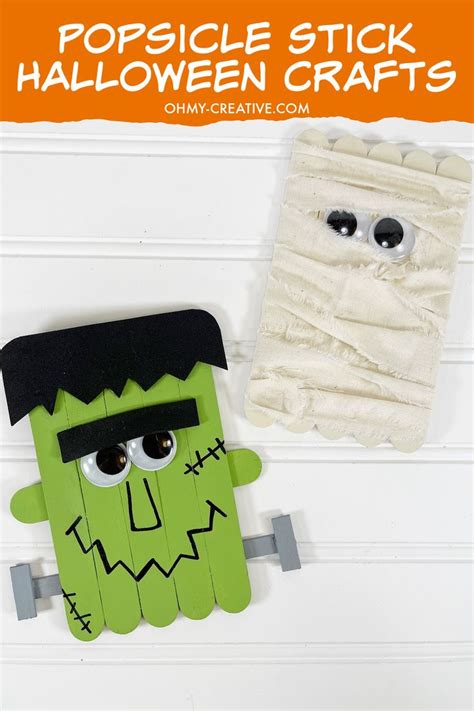 Popsicle Stick Halloween Crafts Halloween Crafts Craft Stick Crafts