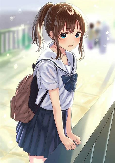 Pin On Cute Anime Girls School Uniform Anime Hd Phone Wallpaper Pxfuel