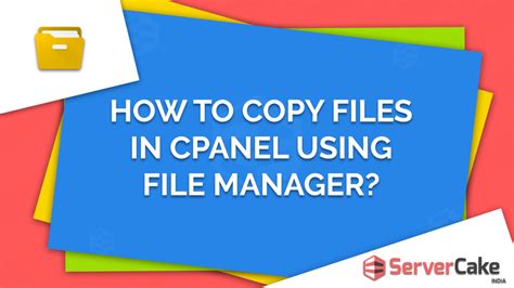 How To Copy Files Using File Manager In The Cpanel Server