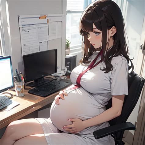 Ai Art Model Beautiful Lady With Big Tits And Black Hair Monthly Pregnancy Pixai