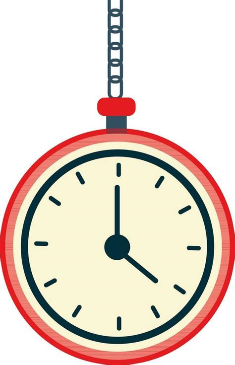 Flat style pocket clock. 24838090 Vector Art at Vecteezy