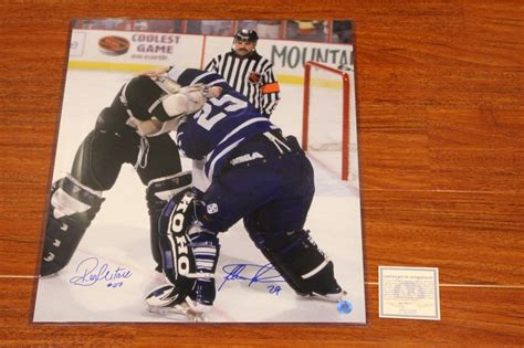 Ron Hextall And Felix Potvin Dual Signed Nhl Fight Photo 16x20 Coa Ebay