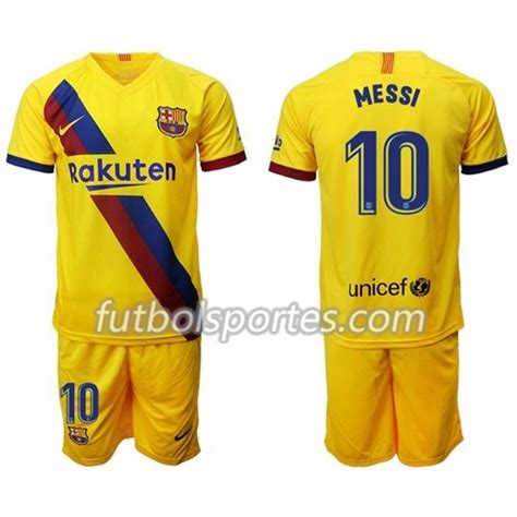 Camisetas Niños Fc Barcelona Lionel Messi 10 Segunda Equipacion 20192020