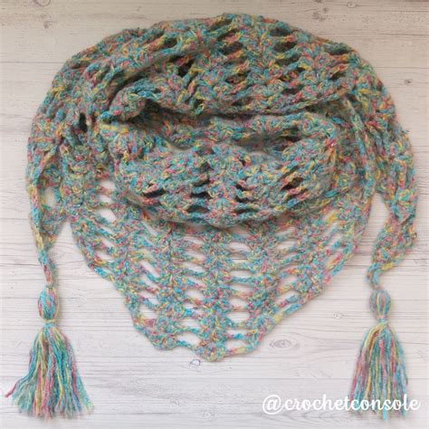 Chal Corto O Baktus Calado A Crochet Crochet Con Sole Patrones Chal