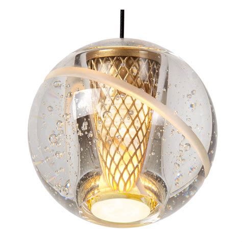 Dilenko 5 Lichts Hanglamp Glas Goud Global Furniture Woonwinkel