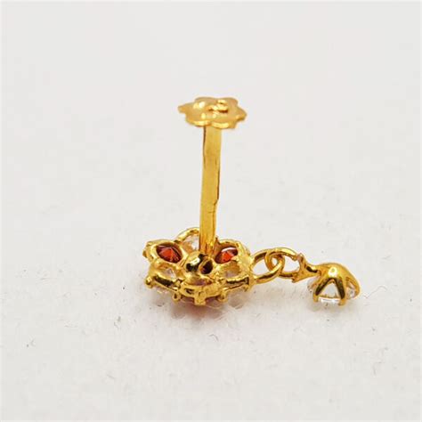 Pure Gold Jeweller Latest Nose Pins Gold Nose Pins