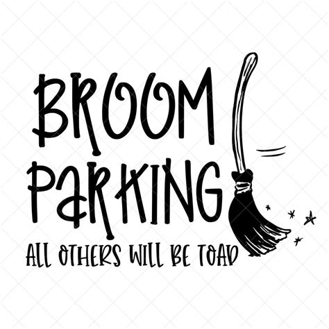 Broom Parking SVG Witch Svg Witch Broom Svg Eps Dxf Etsy