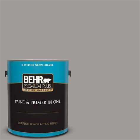 BEHR PREMIUM PLUS 1 Gal PPU18 15 Fashion Gray Satin Enamel Exterior