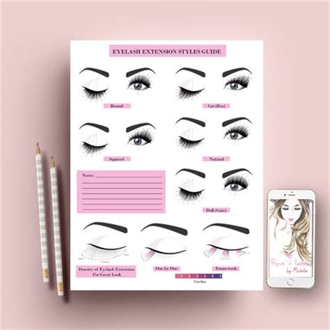 Eyelash Extension Style Guide Lash Extension Guide Etsy