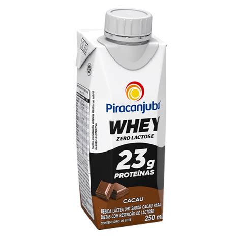 Whey Zero Lactose Piracanjuba Bebida L Ctea Unidade Ml Em