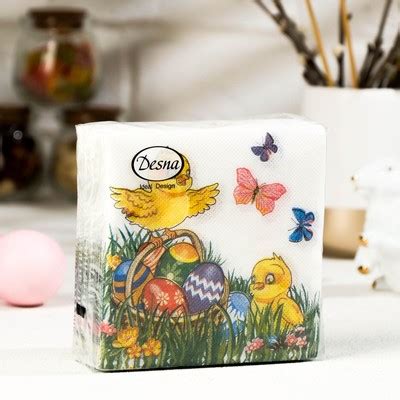 Купить пасхальные бумажные салфетки оптом и в розницу | Цена от 20.1 р ...