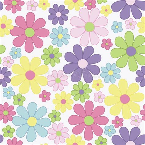 Colorful Floral Seamless Pattern Stock Vector Illustration Of