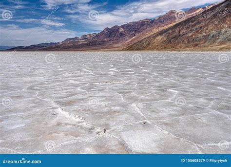 Salt Flats in Badwater Basin in Death Valley, USA Stock Image - Image ...