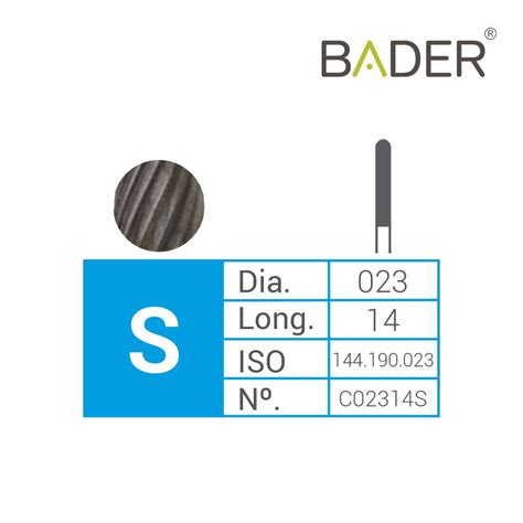 Fresa Carburo Tungsteno C02314S Tipo S BADER DENTAL Bader Dental